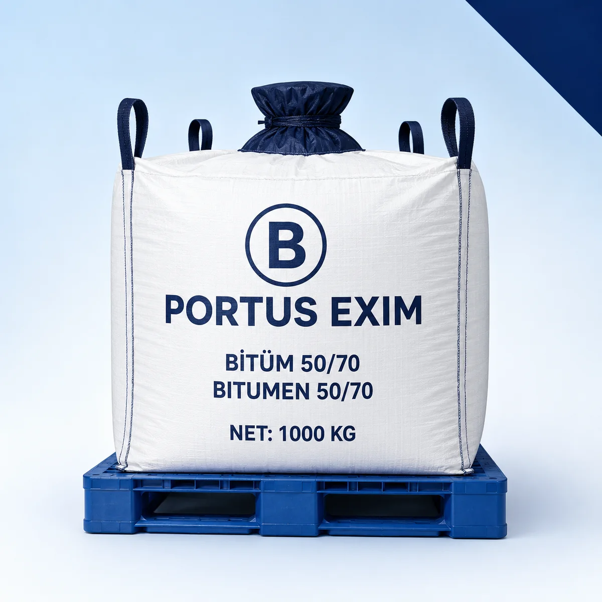 Portus EXİM Bitüm 50/70 jumbo big bag ambalajı